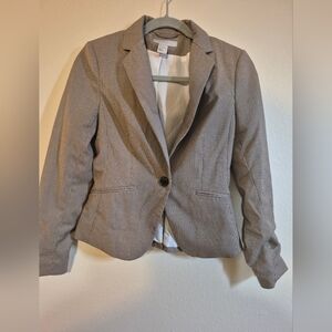 H&M Classic Checkered Blazer - Tan